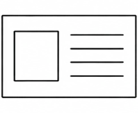 運転免許証を思わせるカードの線画